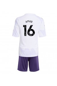 Manchester United Amad Diallo #16 Jalkapallovaatteet Lasten Vieraspeliasu 2025-26 Lyhythihainen (+ Lyhyet housut)